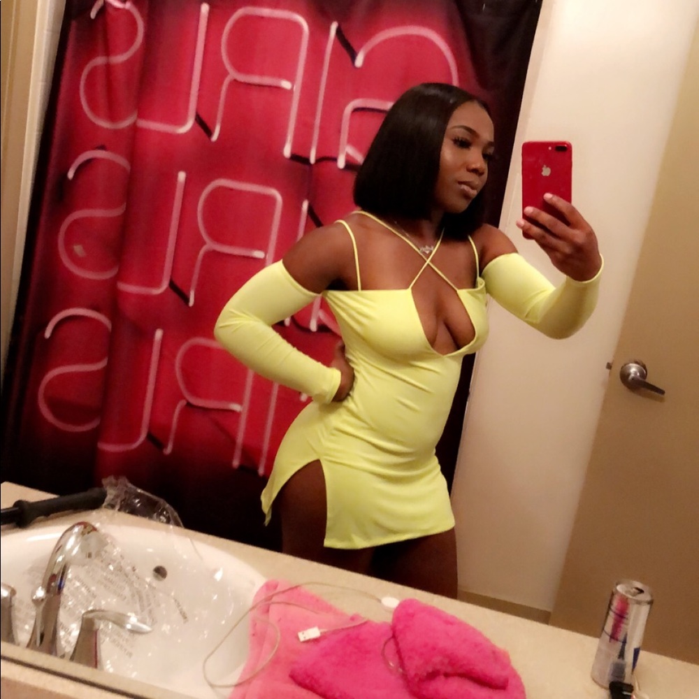 Neon fashion nova dress